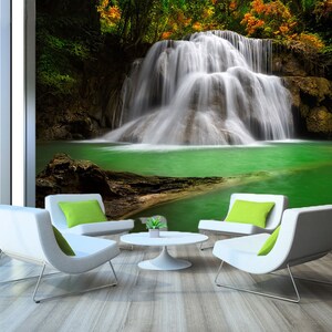 3D Forest Green Lake R10106 Verwijderbaar Behang Zelfklevend Behang Extra Grote Peel &Stick Wallpaper Wallpaper Mural AJ WALLPAPERS