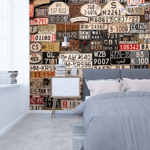 3D-kenteken muur FJF345 verwijderbaar behang Zelfklevende behang Extra Large Peel & Stick Wallpaper Wallpaper Mural AJ WALLPAPERS