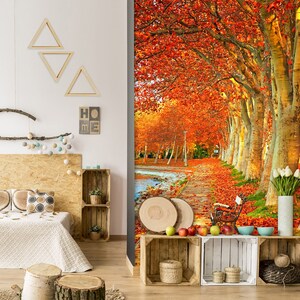 3D Herbst Wald Farben R4987 abnehmbare Tapete selbstklebend Tapete extra groß Peel & Stick Tapete Tapete Wandbild AJ WALLPAPERS