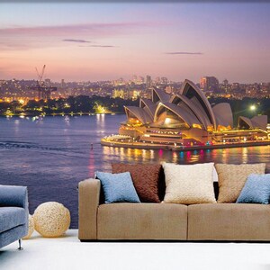 3D Sydney Opernhaus R5186 abnehmbare Tapete selbstklebend Tapete extra groß Peel & Stick Tapete Tapete Wandbild AJ WALLPAPERS