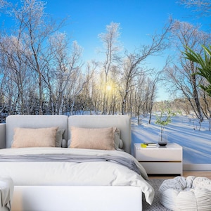 3D Winter Sunshine L2188 Abnehmbare Tapete selbstklebende Tapete Extra große Peel & Stick Wallpaper Wallpaper Wandbild AJ HINTERGRUNDBILDER