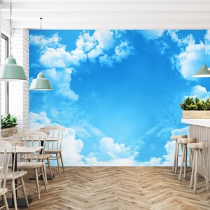 3D Blue Sky Wish R6753 Fondo de pantalla extraíble Fondo de pantalla autoadhesivo Papel tapiz extra grande Peel & Stick Wallpaper Mural AJ WALLPAPERS