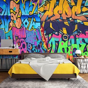 3d graffiti cores l2683 papel de parede removível auto adesivo extra grande casca & vara papel de parede mural aj papéis de parede
