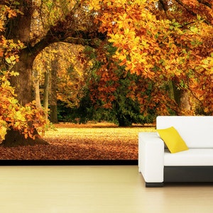 3D Romantische Herbst Wald R4628 abnehmbare Tapete selbstklebend Tapete extra groß Peel & Stick Tapete Tapete Wandbild AJ WALLPAPERS