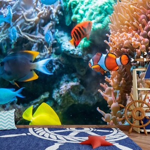 3D Lindo Fish Record L1253 Papel tapiz extraíble Papel tapiz autoadhesivo Extra grande Peel & Stick Papel tapiz Papel tapiz Mural AJ FONDOS DE PANTALLA