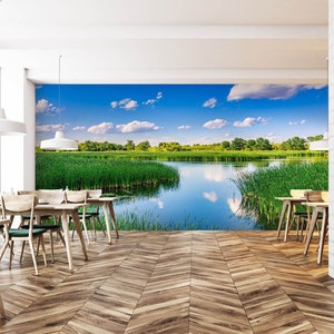3D Frühlingsgrün Natur A4288 abnehmbare Tapete selbstklebende Tapete große Schale & Klebetapete Tapete Wandbild Beth Sheridan