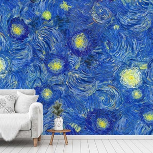 3D famoso arte pintura al óleo 90Removible fondo de pantalla autoadhesivo papel pintado extra grande peel & Stick Wallpaper Mural AJ WALLPAPERSS