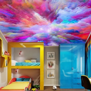 3D Romantische Wolken CA331 Deckentapete abnehmbare selbstklebende Tapete große Peel & Stick Tapete Tapete Wandbild AJ WALLPAPERS