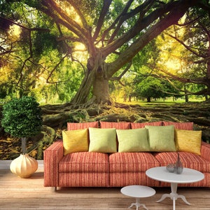 3D Wald uralter Baum R4429 abnehmbare Tapete selbstklebend Tapete extra groß Peel & Stick Tapete Tapete Wandbild AJ WALLPAPERS