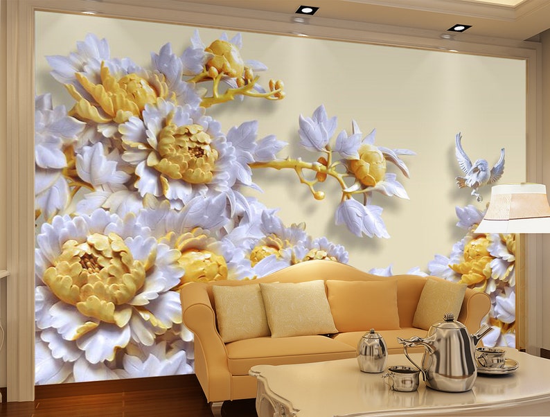 3D Flower A781 Removable Wallpaper Self Adhesive Wallpaper Extra Large Peel /& Stick Wallpaper Wallpaper Mural AJ WALLPAPERSS