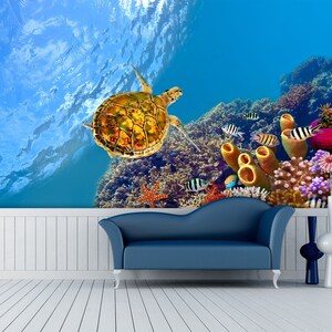 3D Animal Mignon Tortue R4725 Papier peint amovible Papier peint autocollant Extra Large Peel & Stick Wallpaper Wallpaper Mural AJ WALLPAPERS