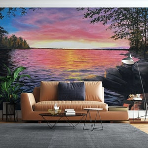3D Atemberaubende Dämmerung Meer A5094 abnehmbare Tapete selbstklebende Tapete große Peel & Stick Tapete Tapete Wandbild Marina Zotova