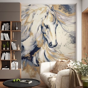 3D Animal Cool Horse L1984 Abnehmbare Tapete selbstklebende Tapete Extra große Peel & Stick Wallpaper Wallpaper Wandbild AJ HINTERGRUNDBILDER