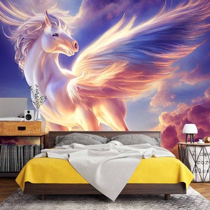 3D Tier Pegasus L2444 Abnehmbare Tapete selbstklebende Tapete Extra große Peel & Stick Wallpaper Wallpaper Wandbild AJ HINTERGRUNDBILDER