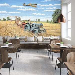 3D Rice Harvester Herfst A985 Verwijderbare Wallpaper Zelflijm Behang Grote Peel & Stick Wallpaper Wallpaper Wallpaper Muurschildering Trevor Mitchell