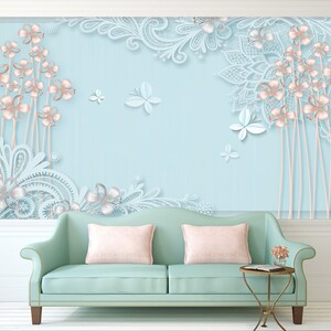 3D Azul Claro Mariposa R1308 Papel Pintado Extraíble Papel Pintado Autoadhesivo Extra Grande Peel & Stick Papel Tapiz Papel Pintado Mural AJ FONDOS DE PANTALLA