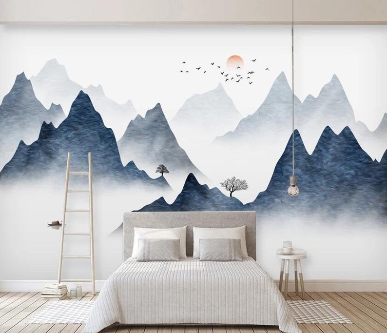3D Chinese Painting M397 Removable Wallpaper Self Adhesive Wallpaper Extra Large Peel & Stick Wallpaper Wallpaper Mural AJ WALLPAPERS