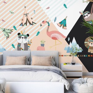 3D Animal Panda L1540 Papel tapiz removible Papel tapiz autoadhesivo Papel tapiz extra grande Peel & Stick Papel tapiz Mural AJ WALLPAPERS