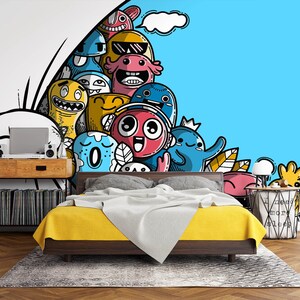 3D Cute Cartoon L2759 verwisselbaar behang zelfklevend behang Extra grote Peel & Stick Wallpaper Wallpaper muurschildering AJ WALLPAPERS