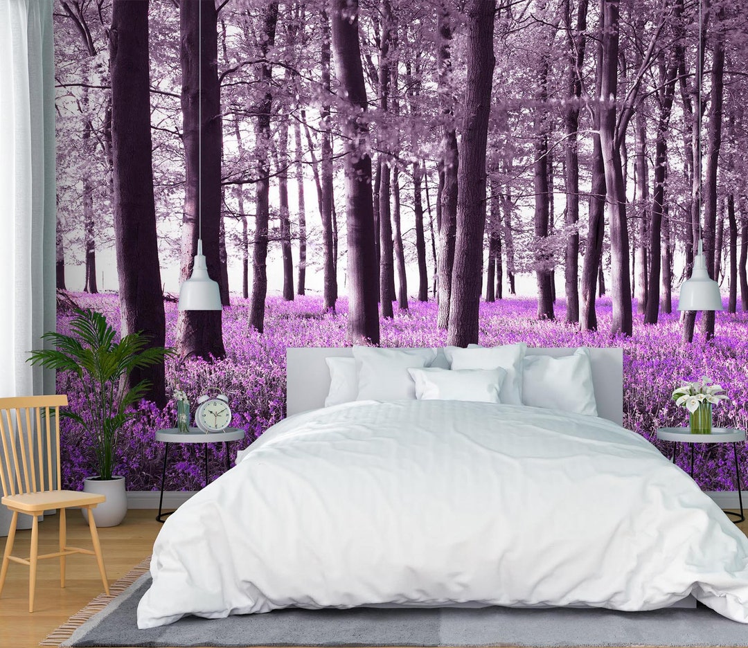 Papier Peint Adhésif 3D Forêt Et Chevaux – N394 – Décor Mural Assaf Frank Fay