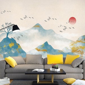 3D Red Sun L1487 Papel pintado removible Papel pintado autoadhesivo Papel pintado extra grande Peel & Stick Papel pintado Mural AJ WALLPAPERS