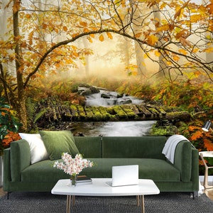 3d floresta claro rio l2665 papel de parede removível auto adesivo extra grande casca & vara papel de parede mural aj papéis de parede