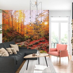 3D Herbstwald L2865 Entfernbare Tapete Selbstklebende Tapete Extra Großes Wandbild AJ WALLPAPERS