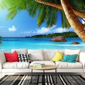 3D Blue Sea View R1124 abnehmbare Tapete selbstklebende Tapete extra groß Peel & Stick Tapete Tapete Wandbild AJ WALLPAPERS