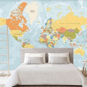3d encantador mapa do mundo l985 papel de parede removível auto adesivo extra grande casca & vara papel de parede mural aj papéis de parede