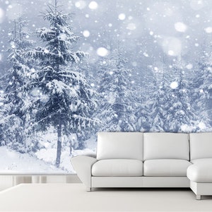 3D Romantische große Schnee R4640 abnehmbare Tapete selbstklebend Tapete extra groß Peel & Stick Tapete Tapete Wandbild AJ WALLPAPERS