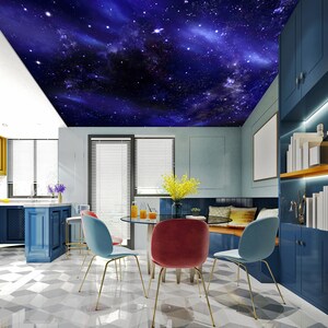 3D Lila Galaxy Dream CA3161 Deckentapete abnehmbare selbstklebende Tapete große Peel & Stick Tapete Tapete Wandbild AJ WALLPAPERS