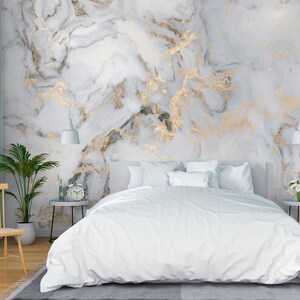 3D Künstlerische Weißer Marmor L1354 Abnehmbare Tapete Selbstklebende Tapete Extra Große Peel & Stick Wallpaper Tapete Wandbild AJ HINTERGRUNDBILDER