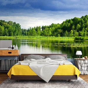 3D Sommer Grün Wald L2697 Wieder entfernbare Tapete Selbstklebende Tapete Extra Großes Wandbild zum Abziehen & Aufkleben AJ WALLPAPERS