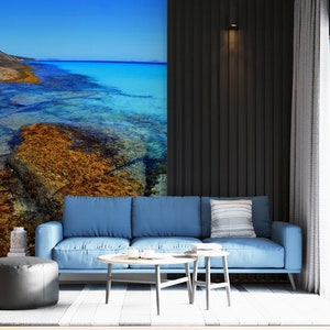 3D Calm Blue Sea R6439 abnehmbare Tapete selbstklebend Tapete extra groß Peel & Stick Tapete Tapete Wandbild AJ WALLPAPERS