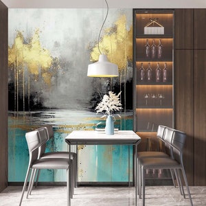 3D Art Golden Trees L2207 Papel pintado removible Papel pintado autoadhesivo Papel pintado extra grande Peel & Stick Papel pintado Mural AJ WALLPAPERS