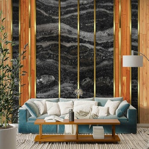 3D Mármore Preto L1923 Papel de Parede Removível Papel de Parede Autoadesivo Extra Grande Peel & Stick Papel de Parede Mural AJ PAPÉIS DE PAREDE