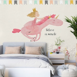 3D Tier rosa Einhorn L1511 abnehmbare Tapete selbstklebende Tapete Extra große Peel & Stick Wallpaper Wallpaper Wandbild AJ HINTERGRUNDBILDER