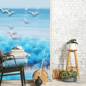 3D Blaue Meer Malerei R1557 abnehmbare Tapete selbstklebend Tapete extra groß Peel & Stick Tapete Tapete Wandbild AJ WALLPAPERS