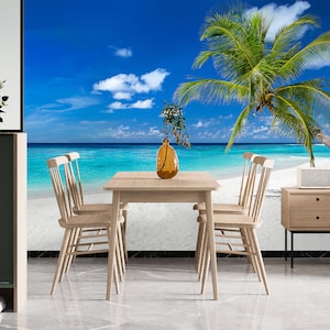 3d praia coqueiro l1842 papel de parede removível auto adesivo extra grande casca & vara papel de parede mural aj papéis de parede