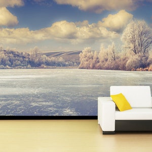 3D Ruhige Winter Landschaft R5096 abnehmbare Tapete selbstklebend Tapete extra groß Peel & Stick Tapete Tapete Wandbild AJ WALLPAPERS