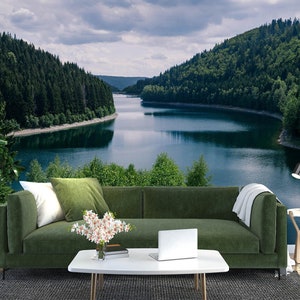 3D brede kalme rivier L2279 verwisselbaar behang zelfklevend behang Extra grote Peel & Stick Wallpaper Wallpaper muurschildering AJ WALLPAPERS