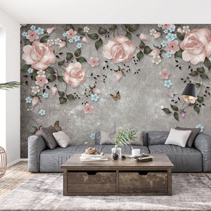 3D Rose Blume L1525 Ablösbare Tapete selbstklebende Tapete Extra große Peel & Stick Wallpaper Tapete Wandbild AJ HINTERGRUNDBILDER