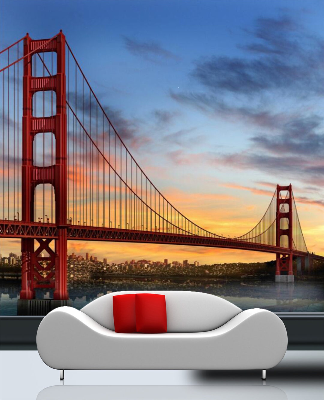 3D Bridge Sunset A819 Removable Wallpaper Self Adhesive - Etsy