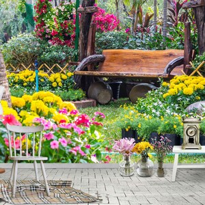 3D Frühling warm Garten R4666 abnehmbare Tapete selbstklebend Tapete extra groß Peel & Stick Tapete Tapete Wandbild AJ WALLPAPERS
