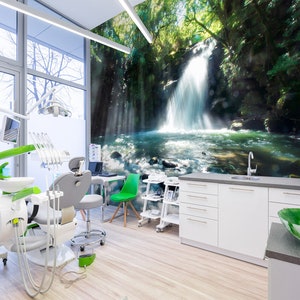 3D Fantasy Wald Wasserfall L081 abnehmbare Tapete selbstklebende Tapete extra groß Peel & Stick Tapete Tapete Wandbild