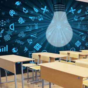 Bombilla 3D Wisdom L224 Papel tapiz extraíble Papel pintado autoadhesivo Extra grande Peel & Stick Papel tapiz Papel tapiz Mural AJ FONDOS DE PANTALLA