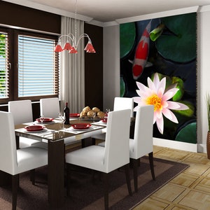 3D Delicado nenúfar L1891 Papel tapiz extraíble Papel tapiz autoadhesivo Extra grande Peel & Stick Papel tapiz Papel tapiz Mural AJ FONDOS DE PANTALLA
