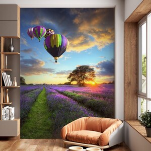 3D Tulip Field L1381 Papel pintado removible Papel pintado autoadhesivo Extra grande Peel & Stick Wallpaper Mural AJ WALLPAPERS