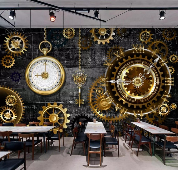 3D Old Clock A403 Removable Wallpaper Self Adhesive Wallpaper - Etsy Australia 3D Old Clock A403 Removable Wallpaper Self Adhesive Wallpaper - Etsy Australia