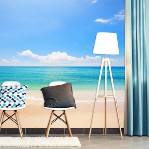 3D einfache Meer Strand R6344 abnehmbare Tapete selbstklebend Tapete extra groß Peel & Stick Tapete Tapete Wandbild AJ WALLPAPERS